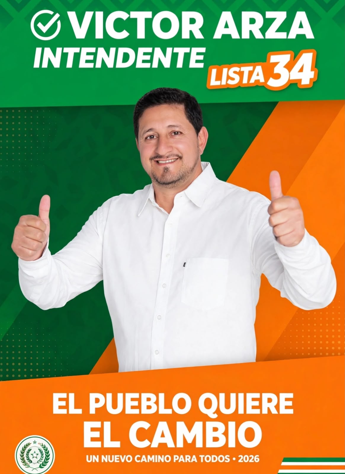 Víctor Arza Candidato Intendente Curuguaty Lista 34